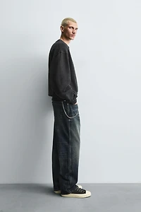 SWEAT DÉLAVÉ EFFET CHEVRON