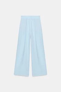 PANTALON LARGE À TAILLE ÉLASTIQUE
