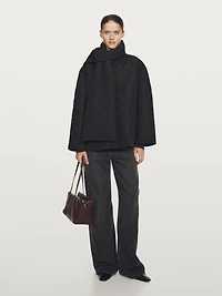 Veste matelassée déperlante avec écharpe