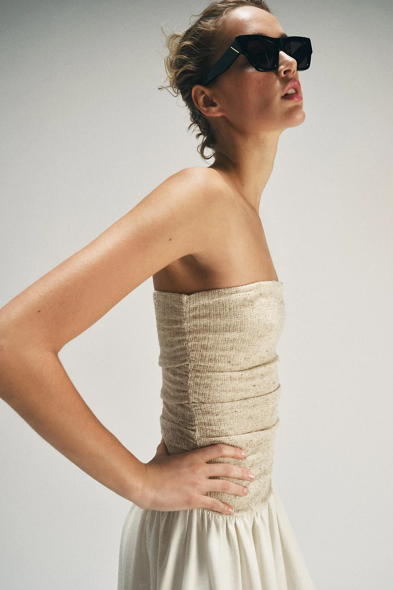 ROBE BIMATIÈRE DÉCOLLETÉ DROIT