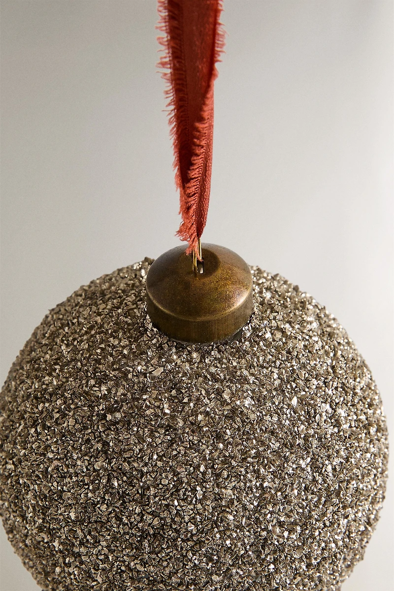 GLITTERY BALL CHRISTMAS TREE ORNAMENT