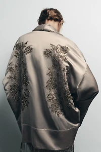 LIMITED EDITION EMBROIDERED BEADED KIMONO