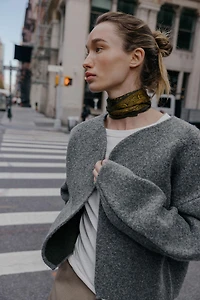 DOUBLE-FACED KNIT CARDIGAN