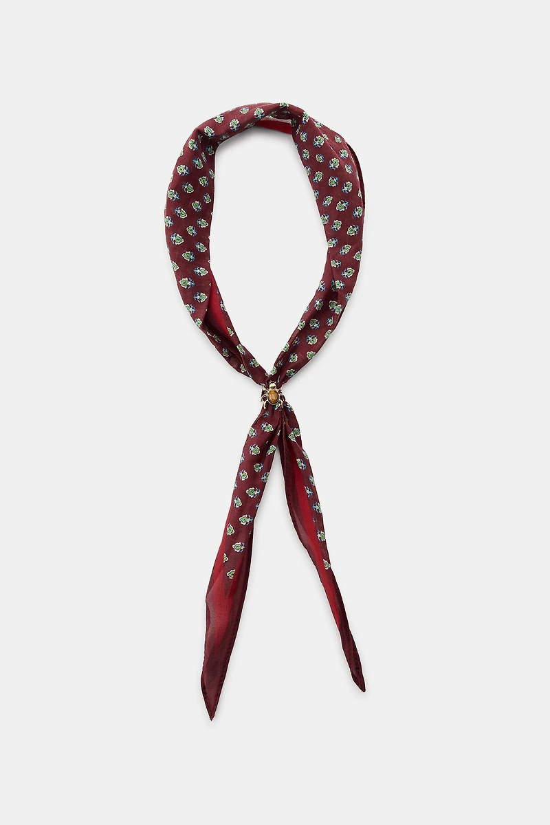 BANDANA IMPRIMÉ AVEC SOIE ARAIGNÉE