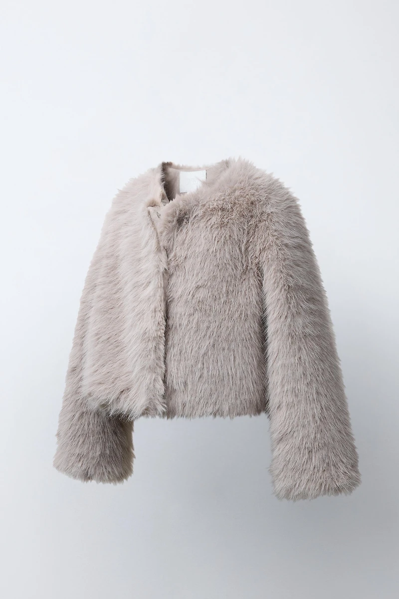FAUX FUR CROPPED JACKET