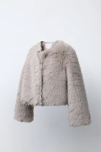 FAUX FUR CROPPED JACKET