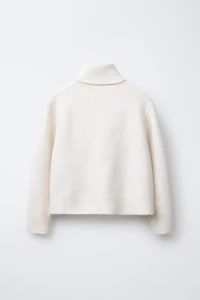 PLAIN KNIT TURTLENECK SWEATER