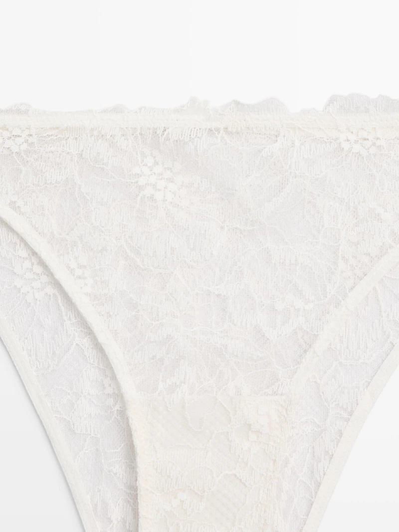 Culotte dentelle ondulée