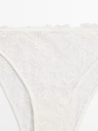 Culotte dentelle ondulée