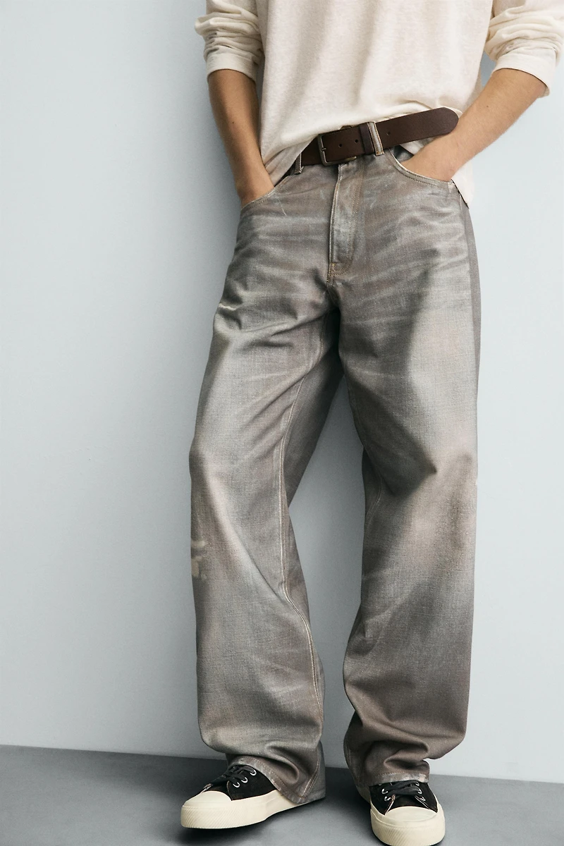 PRINTED BAGGY FIT JEANS