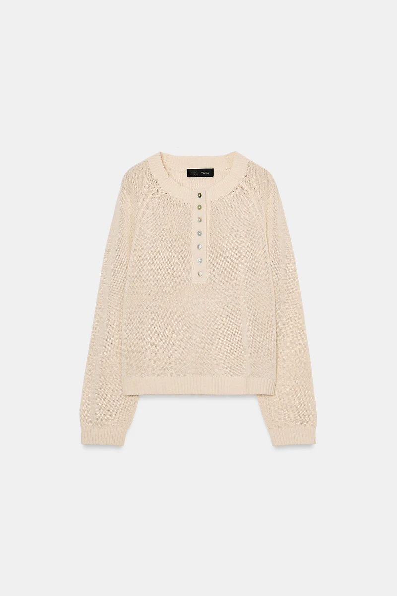 BUTTON KNIT JUMPER