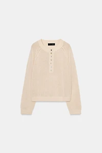 BUTTON KNIT JUMPER
