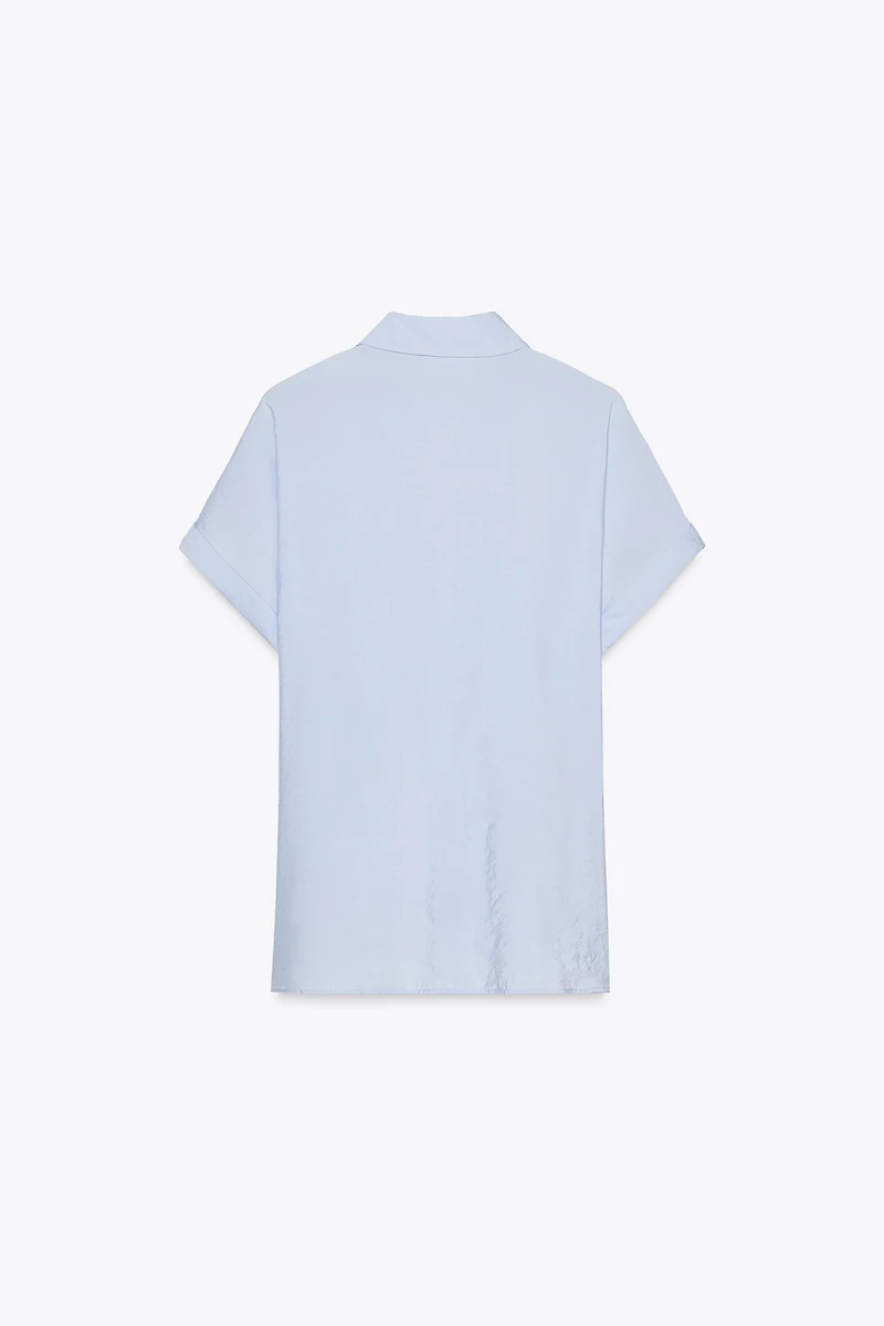 KNOTTED SHORT SLEEVE SHIRT