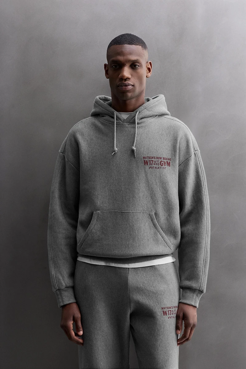 TEXT PRINTED HOODIE