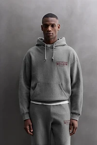 TEXT PRINTED HOODIE