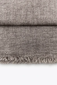 FRINGED WOOL SCARF