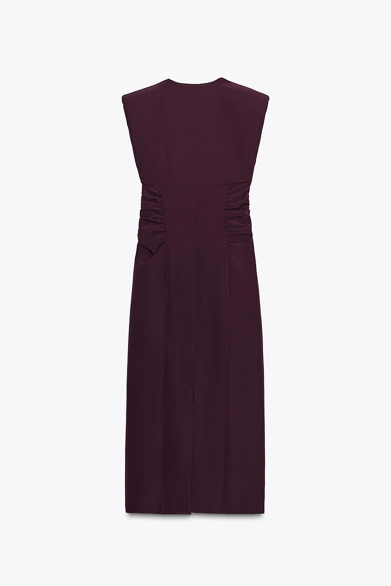 DRAPED MIDI DRESS