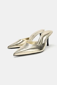 METALLIC EFFECT MULES