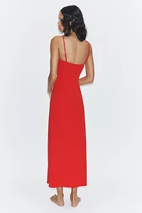 FLOWY STRAPPY MIDI DRESS