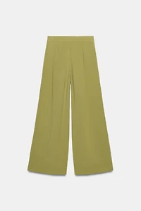 WRAP FRONT WIDE LEG PANTS
