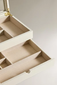 BOÎTE À BIJOUX LAQUÉE AVEC TIROIR ET PETIT COUVERCLE