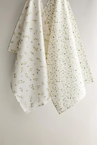 PACK OF COTTON FLORAL KITCHEN TOWELS (PACK OF 2