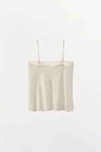 SILK LACE CAMISOLE TOP