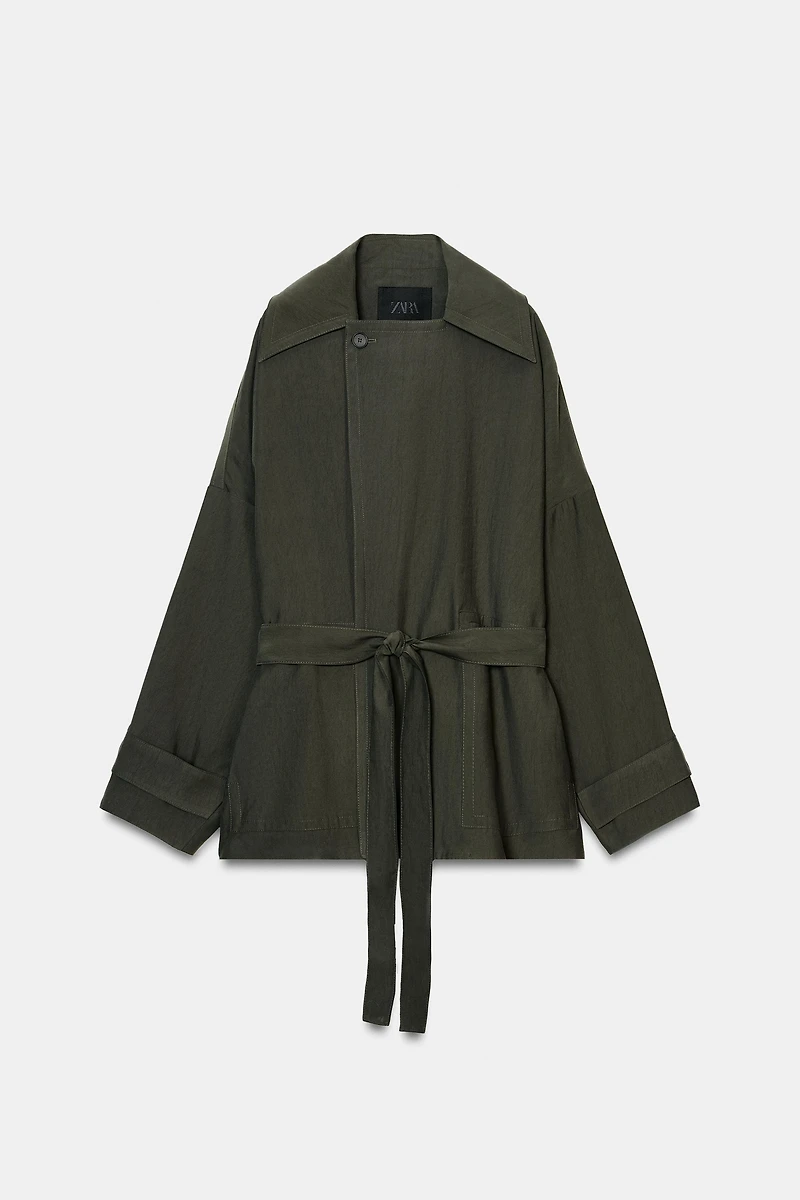 SHORT FLOWY TRENCH COAT ZW COLLECTION
