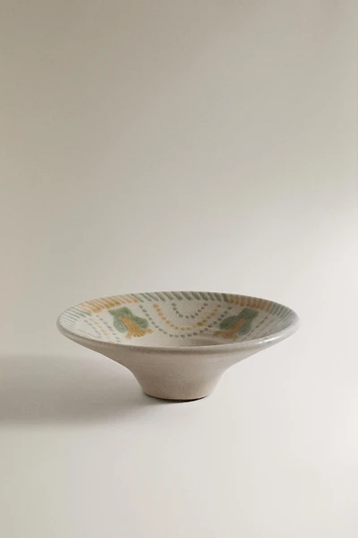 STONEWARE BOWL WITH DESIGNS