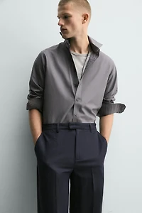 PANTALON RELAXED FIT EN COTON ET LIN