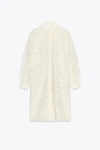 EMBROIDERED SHIRT DRESS ZW COLLECTION