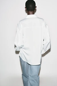SATIN EFFECT SHIRT WITH MATCHING BUTTONS