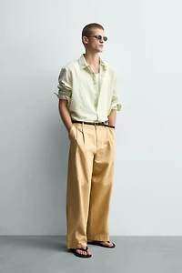 RELAXED FIT STRUCTURED FLOWY SHIRT