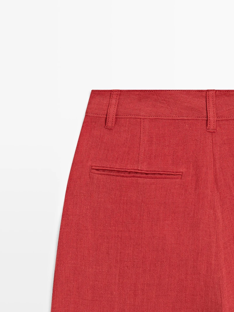 Loose fit linen trousers