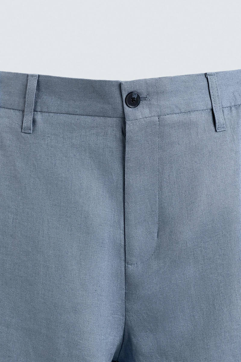 100% LINEN RELAXED FIT SHORTS