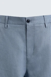 100% LINEN RELAXED FIT SHORTS