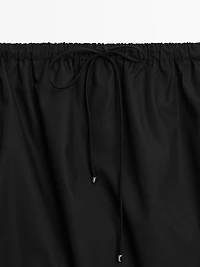 100% cotton balloon mini skirt