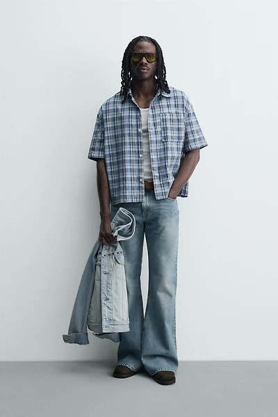 BOXY FIT PLAID SHIRT