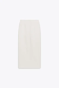 CREPE MIDI SKIRT WITH BELT