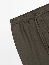 Pantalon de jogging 100 % lin