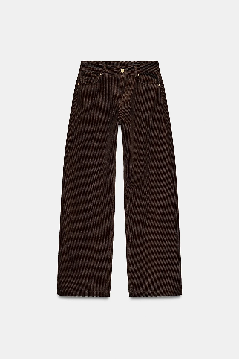 CORDUROY STRAIGHT LEG PANTS