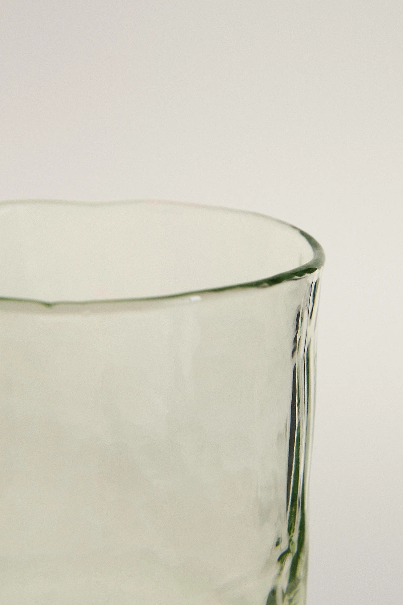 HAMMERED GLASS TUMBLER