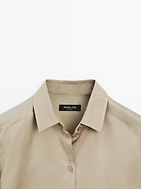 Flowing satin shirt