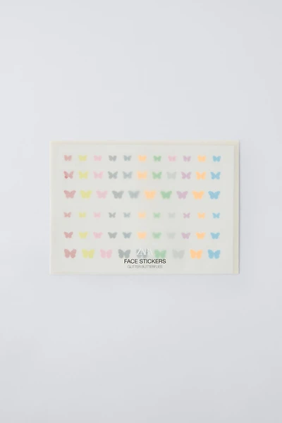 ZARA STICKERS VISAGE PAPILLONS PAILLETTÉS