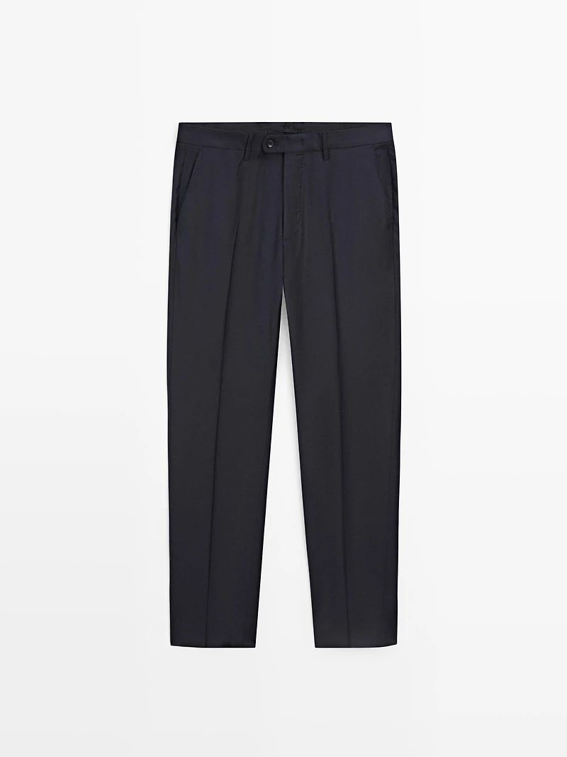 Cool wool suit pants