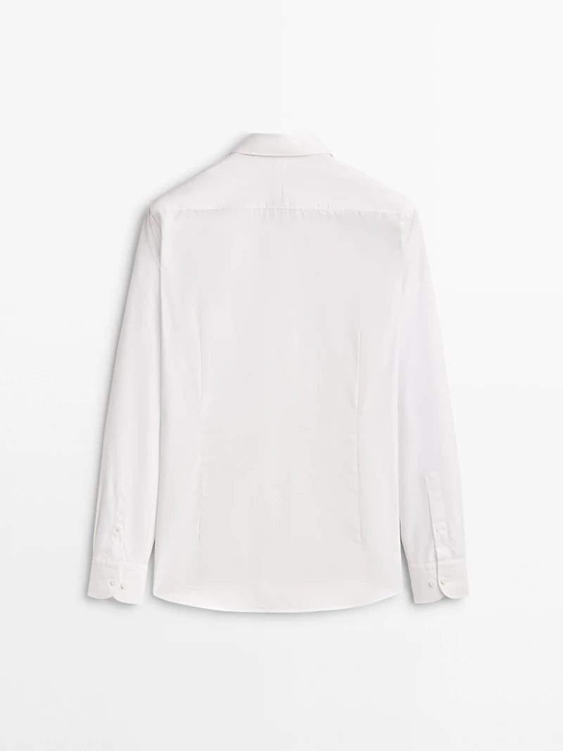 Slim fit easy iron poplin shirt