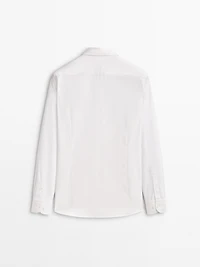 Slim fit easy iron poplin shirt