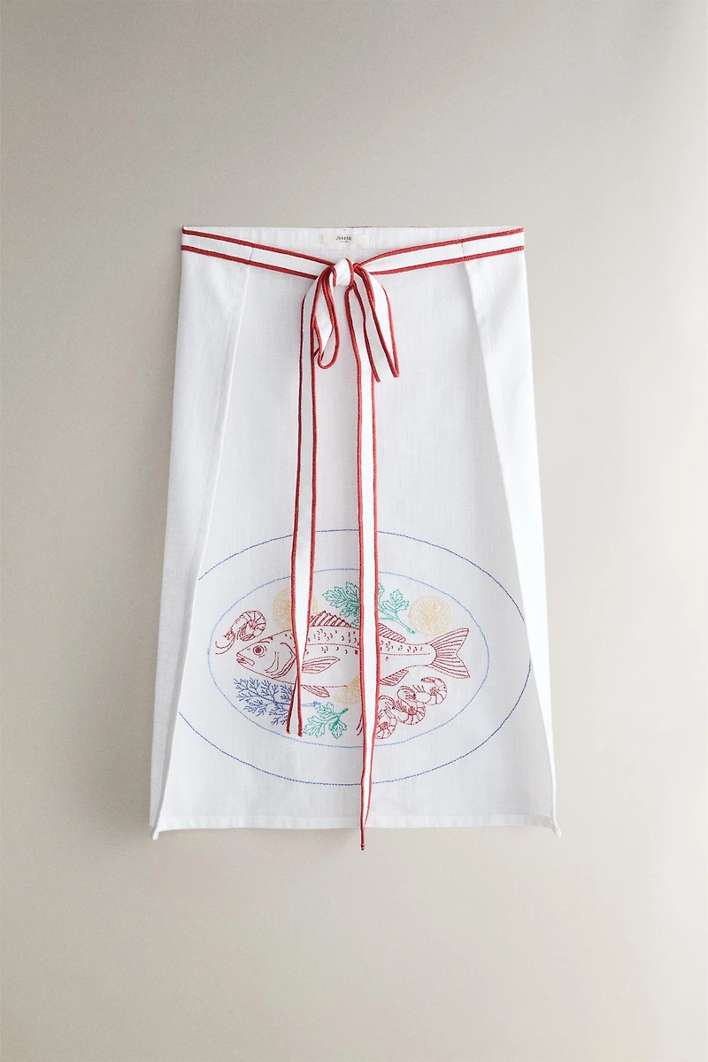 FISH COTTON APRON