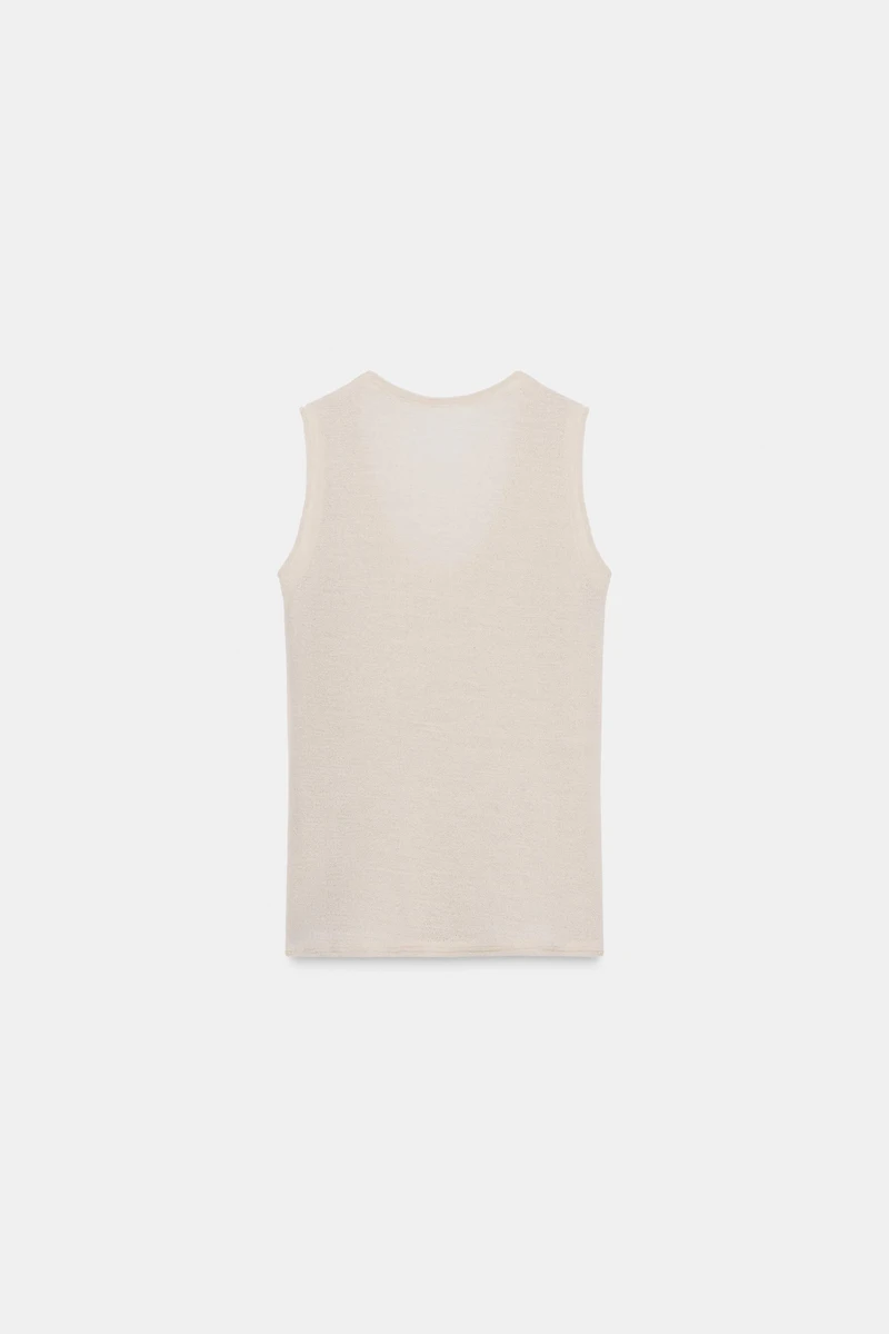 WOOL BLEND SLEEVELESS TOP