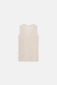 WOOL BLEND SLEEVELESS TOP
